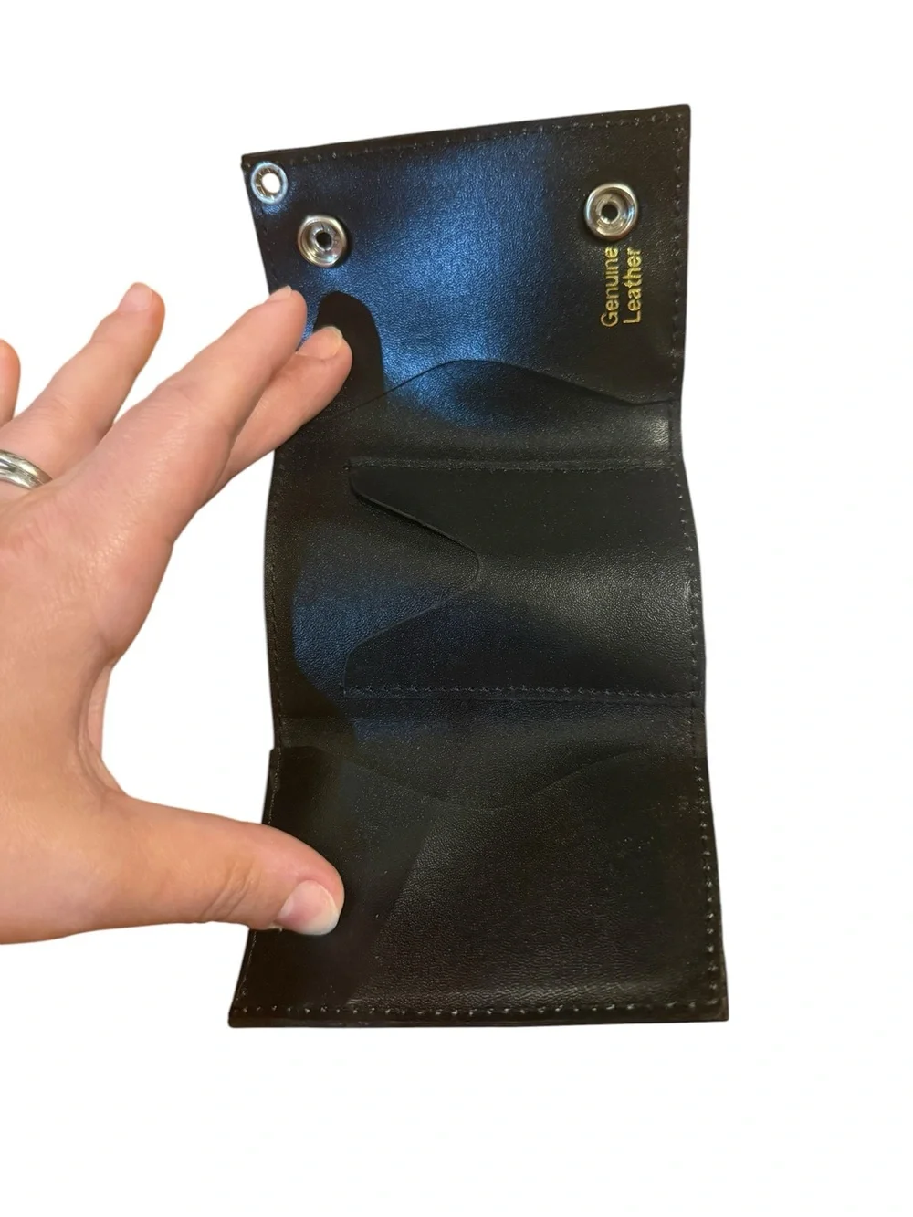 Black Embossed Truck Leather Wallet